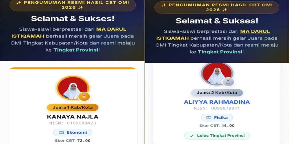 Dua Santriwati PPM Darul Istiqamah Raih Juara OMI 2026 Tingkat Kabupaten HST, Melaju ke Tingkat Provinsi